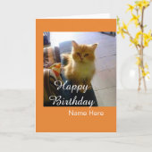 Carte de voeux personnalisable d'anniversaire de (Fleur jaune)