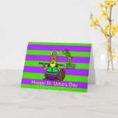 Carte de voeux personnalisable de jour de St Urho (Fleur jaune)