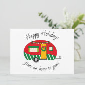 Carte de voeux personnalisable de la remorque de N (Debout devant)