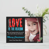 Carte de voeux personnalisable de photo de Noël (Debout devant)