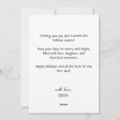 Carte de vœux personnalisable de vacances avec gri (Dos)