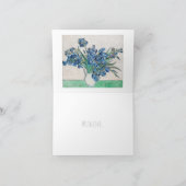 CARTE DE VŒUX PERSONNALISABLE "IRIS" DE VAN GOGH (Intérieur)