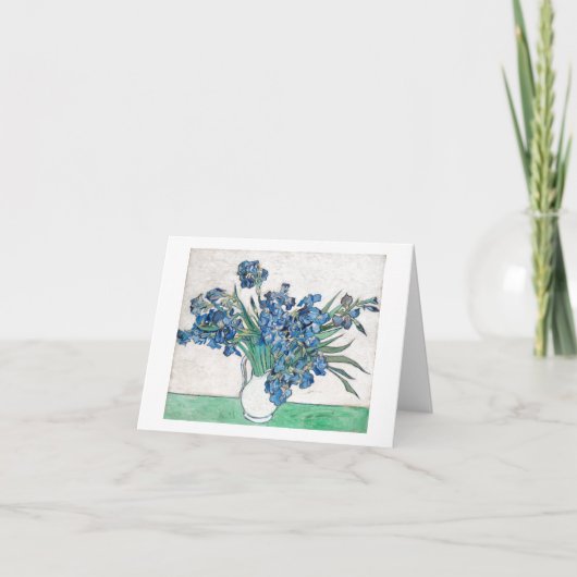 CARTE DE VŒUX PERSONNALISABLE "IRIS" DE VAN GOGH (Devant)