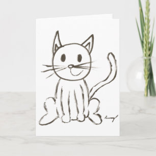 Carte de voeux personnalisable Kitty Peint