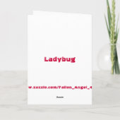 Carte de voeux personnalisable Ladybug (Dos)