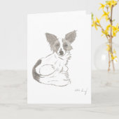 Carte de vœux personnalisable Papillon (Fleur jaune)