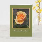 Carte de voeux personnalisable, Rose Dreaming Spir (Fleur jaune)