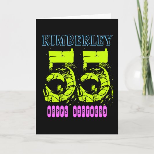 Carte de voeux personnalisée 55e anniversaire (Devant)