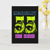 Carte de voeux personnalisée 55e anniversaire (Fleur jaune)