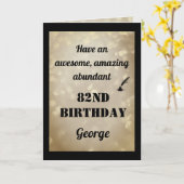 Carte de voeux personnalisée 82e anniversaire plié (Fleur jaune)