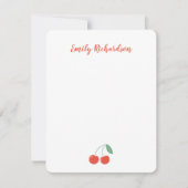 Carte de vœux personnalisée à la cerise sucrée (Devant)