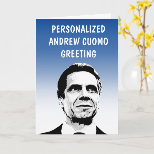 Carte de vœux personnalisée Andrew Cuomo (Fleur jaune)