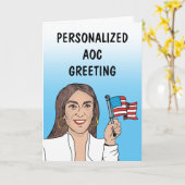 Carte de vœux personnalisée AOC (Fleur jaune)