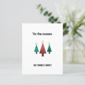 Carte de voeux personnalisée Arbres de Noël (Debout devant)