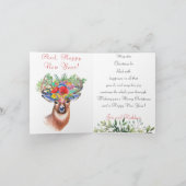 Carte de voeux personnalisée aux cerfs de Noël (Intérieur)