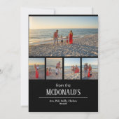 Carte de vœux personnalisée avec collage de 5 phot (Dos)