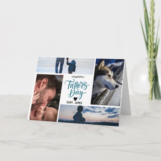 Carte de voeux personnalisée avec collage de photo (Devant)