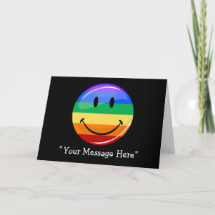 Carte de vœux personnalisée avec drapeau Gay Pride