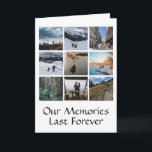 Carte de vœux personnalisée avec neuf photos en co<br><div class="desc">Cette carte de vœux attentionnée comprend neuf photos dans une disposition en grille simple avec du texte modifiable, c'est-à-dire un titre, une année ou un message en bas sur deux rangées pratiques. Cliquez sur personnaliser pour ajouter vos photos, et chaque photo trouvera sa place. En fait un merveilleux cadeau pour...</div>