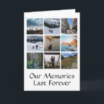 Carte de vœux personnalisée avec neuf photos en co<br><div class="desc">Cette carte de vœux attentionnée comprend neuf photos dans une grille simple avec du texte modifiable, c'est-à-dire un titre, une année ou un message en bas sur deux lignes pratiques. Cliquez sur personnaliser pour ajouter vos photos, et chaque photo trouvera sa place. C'est un merveilleux cadeau pour votre conjoint, vos...</div>