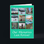 Carte de vœux personnalisée avec neuf photos en co<br><div class="desc">Cette carte de vœux attentionnée comprend neuf photos dans une grille simple avec du texte modifiable, c'est-à-dire un titre, une année ou un message en bas sur deux rangées pratiques. Cliquez sur personnaliser pour ajouter vos photos, et chaque photo trouvera sa place. En fait un merveilleux cadeau pour votre conjoint,...</div>