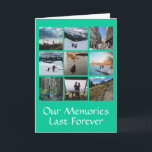 Carte de vœux personnalisée avec neuf photos en co<br><div class="desc">Cette carte de vœux attentionnée comprend neuf photos dans une disposition en grille simple avec du texte modifiable, c'est-à-dire un titre, une année ou un message en bas sur deux lignes pratiques. Cliquez sur personnaliser pour ajouter vos photos, et chaque photo trouvera sa place. C'est un cadeau merveilleux pour votre...</div>