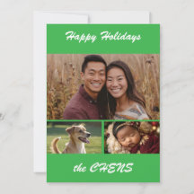 Carte de vœux personnalisée avec photo pour les fê