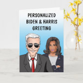 Carte de vœux personnalisée BIDEN / HARRIS (Fleur jaune)