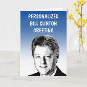 Carte de vœux personnalisée Bill Clinton (Fleur jaune)