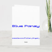 Carte de voeux personnalisée Blue Pansy (Dos)