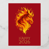 Carte de vœux personnalisée Bonne année 2026 avec (Recto)