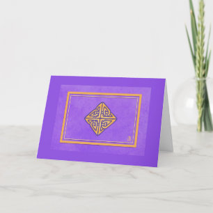 Carte de voeux personnalisée Celtic Purple Blank