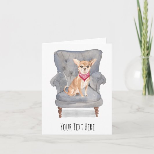 Carte de vœux personnalisée Chihuahua (Devant)