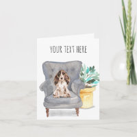 Carte de vœux personnalisée Cocker Spaniel