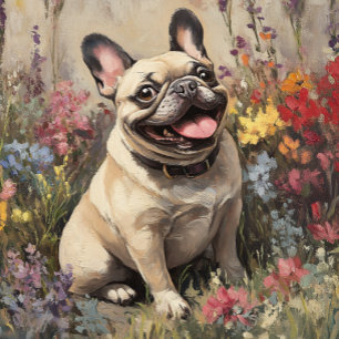 Carte de vœux personnalisée de Bouledogue Français