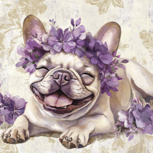 Carte de vœux personnalisée de Bouledogue Français