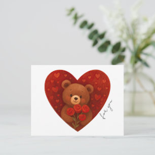 Carte de vœux personnalisée de Noël avec un ours e