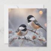 Carte de vœux personnalisée de Noël Chickadee hive (Devant)