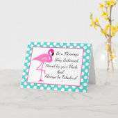 Carte de voeux personnalisée de point de Flamant (Fleur jaune)