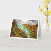 Carte de voeux personnalisée dessinée à la main (Fleur jaune)