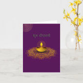 Carte de voeux personnalisée Diwali marathi (Fleur jaune)