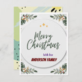 CARTE DE VŒUX PERSONNALISÉE ÉLÉGANCE BOHO CHIC NOË