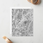 Carte de vœux personnalisée en blanc pour l'hiver  (Devant/Arrière en situation)