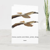 Carte de voeux personnalisée Flying Pelicans 3 (Dos)