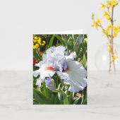 Carte de vœux personnalisée Iris Lavande (Fleur jaune)