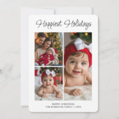 Carte de vœux personnalisée Joyeuses Fêtes avec ph (Devant)