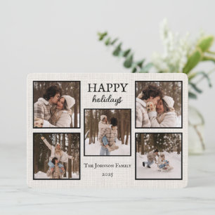 Carte de vœux personnalisée Joyeuses Fêtes avec ph