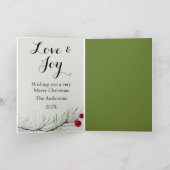 Carte de vœux personnalisée Joyeux Noël (Intérieur)