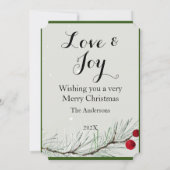 Carte de voeux personnalisée Joyeux Noël (Dos)