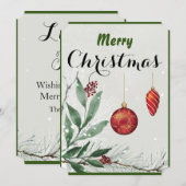 Carte de voeux personnalisée Joyeux Noël (Devant / Derrière)